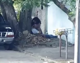 Amateur sex on street