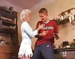 Nice Blonde Granny Anal Fucking