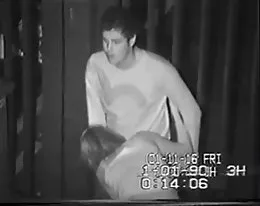 Security footage of one night stand round back of UK club