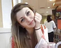 Beautiful Teen Horny At McDonald&#039;s