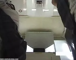 School girls low angle upskirt panties