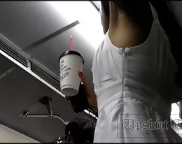 Chic sexy brunette in a white dress got into my collection