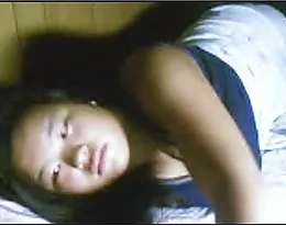 Huge Titted Japanese Girl Masturbates on Webcam