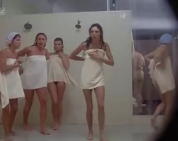 Porkys - Voyeur gloryhole shower scene (solo girls)