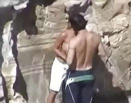 Couple fucking on beach