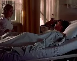 Nurse Franka Potente gives patient reluctant handjob