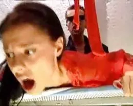 Brunette Anally Intruded cazzo