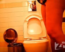 The girl pulled the pants and had a long talk on the phone