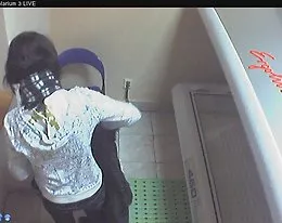 Voyeur webcam nude girl in solarium part8