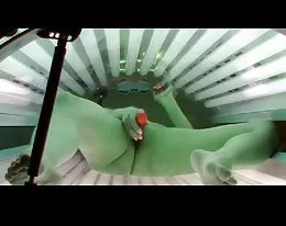 Spycam Dildoing in Solarium by TROC