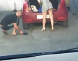 Upskirt At The Tire Centre