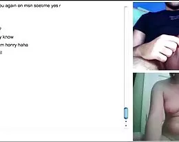 Omegle adventures 4 - firm tits and hairbrush in pussy