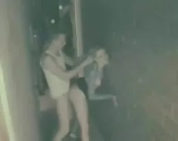 Amateur fuck in alley out of club