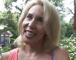 Blonde mature in a burning ass session