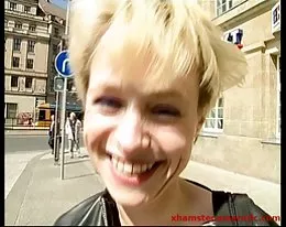 Blonde from the street shows her body