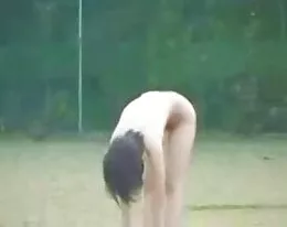 pretty sexy lady high-jumper