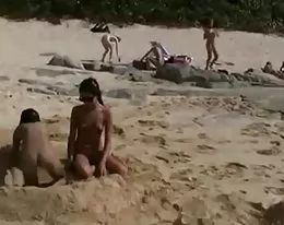 Amia and Tanner - Cute teens having fun on a nude beach