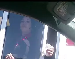Drive through lady gets mad