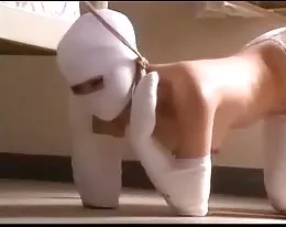 Asian Led On A Leash