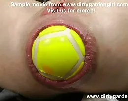 Huge balls in ass and anal prolapse - DIRTYGARDENGIRL