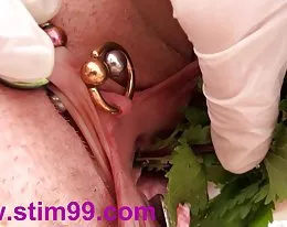 Nettles in Peehole Urethral Insertion Nettles &amp; Fisting Cunt