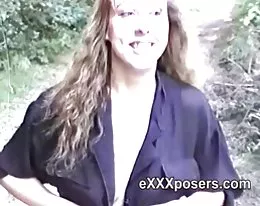 Teen flashes while a stranger fondles her