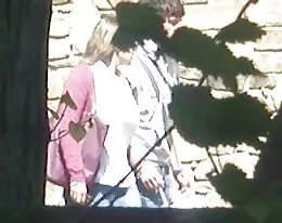 Voyeur spying busty teen