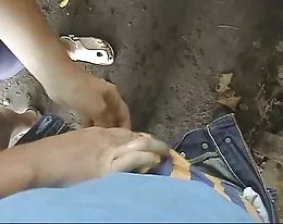 Hooker Jerks Dick Off On Her Tits