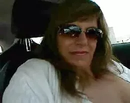 German Wife Flashing Tits In Car