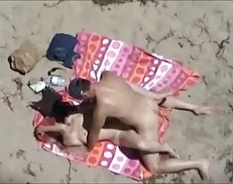Nude Beach - Blond Fuck with Voyeurs watching