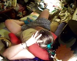 Watching TV-Touching on Couch