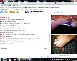 Omegle Erection for Girl and Cum