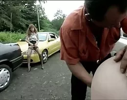 Swinger party in public parking place (2)