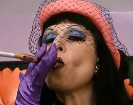 sexy dressed MILF smoking dirty talk jerkoff instrcution