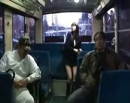 Japanese girl gangbang In the inside of a bus