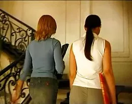 2 lesbian Teens strapon punished by Judge...F70